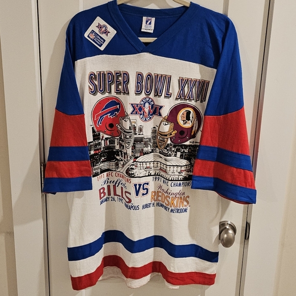 LOGO 7 Other - Vintage 1991 LOGO 7 Superbowl XXVI Washington Redskins Half-Sleeve T-Shirt - XL
